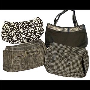 Thirty-One Shoulder Bag Purse Handbag W 3 Interchangeable Skirts One W Monogr A